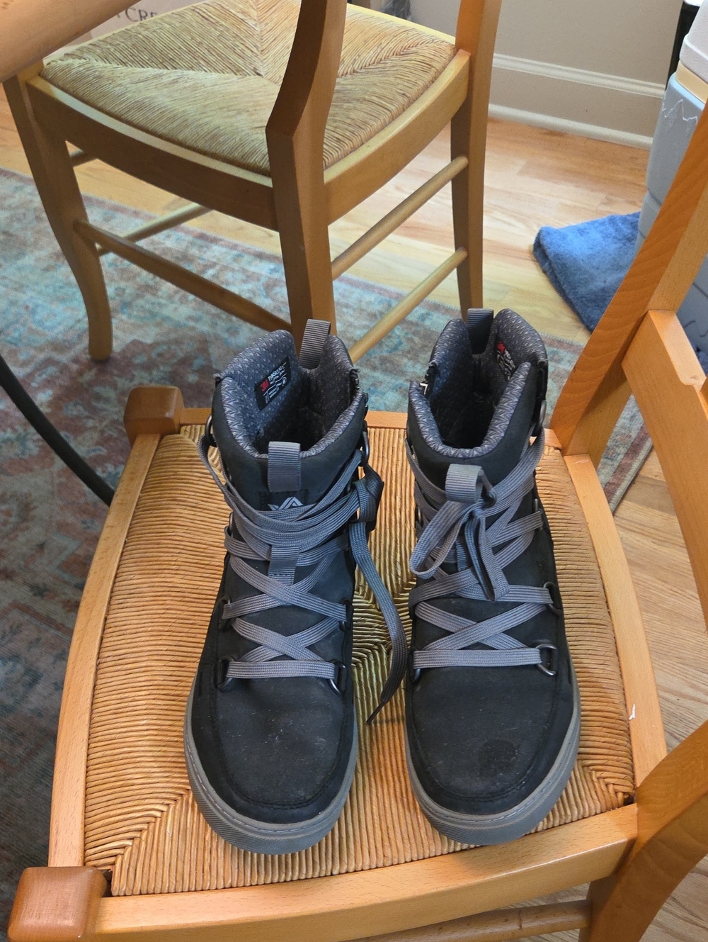 FORSAKE Lucie High-Top Casual Boots - Gray Laces Side Zip